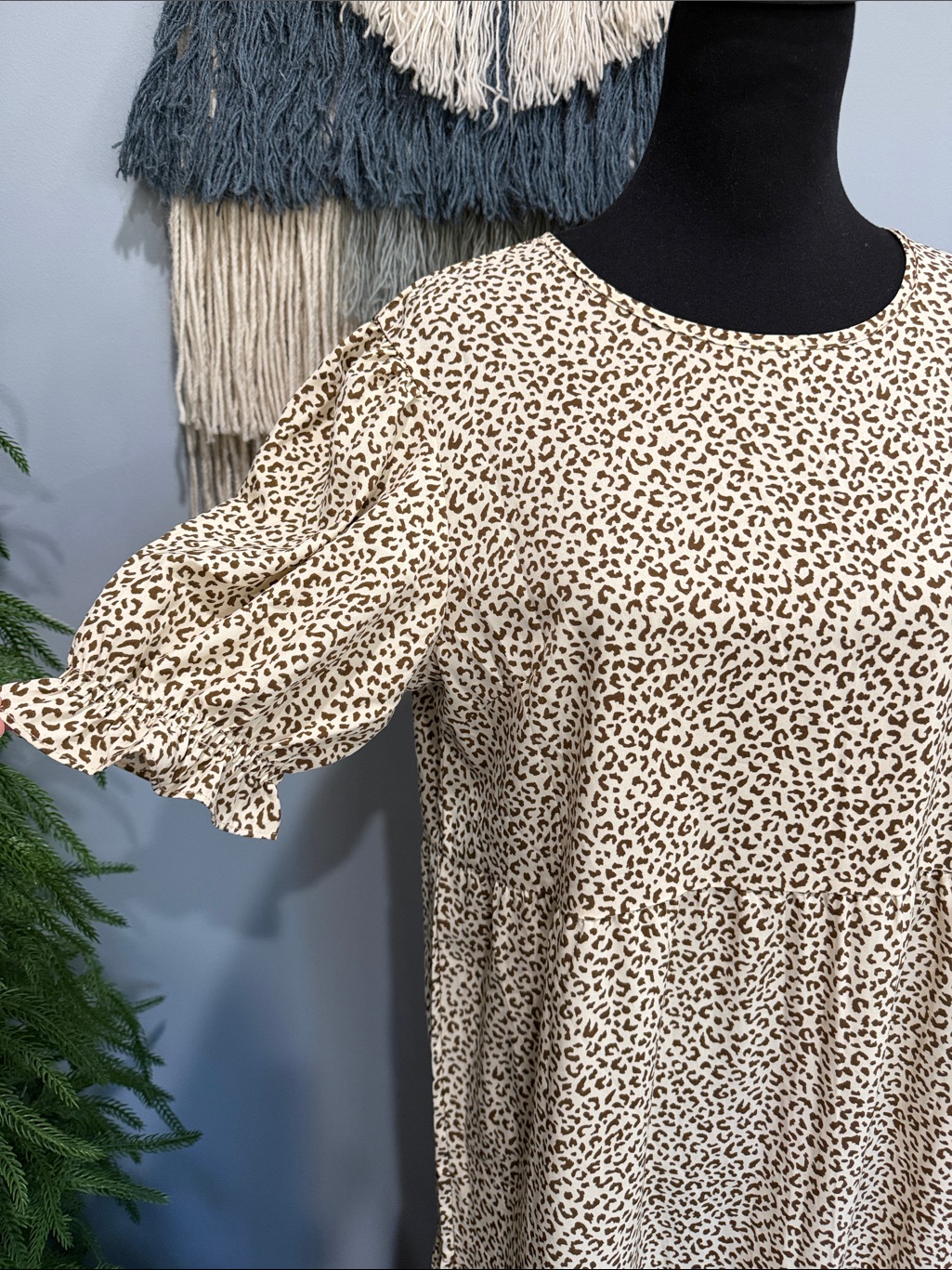 Nwt Prettygarden Leopard Print Tiered Midi Maxi Dress Large — image 5 of 8